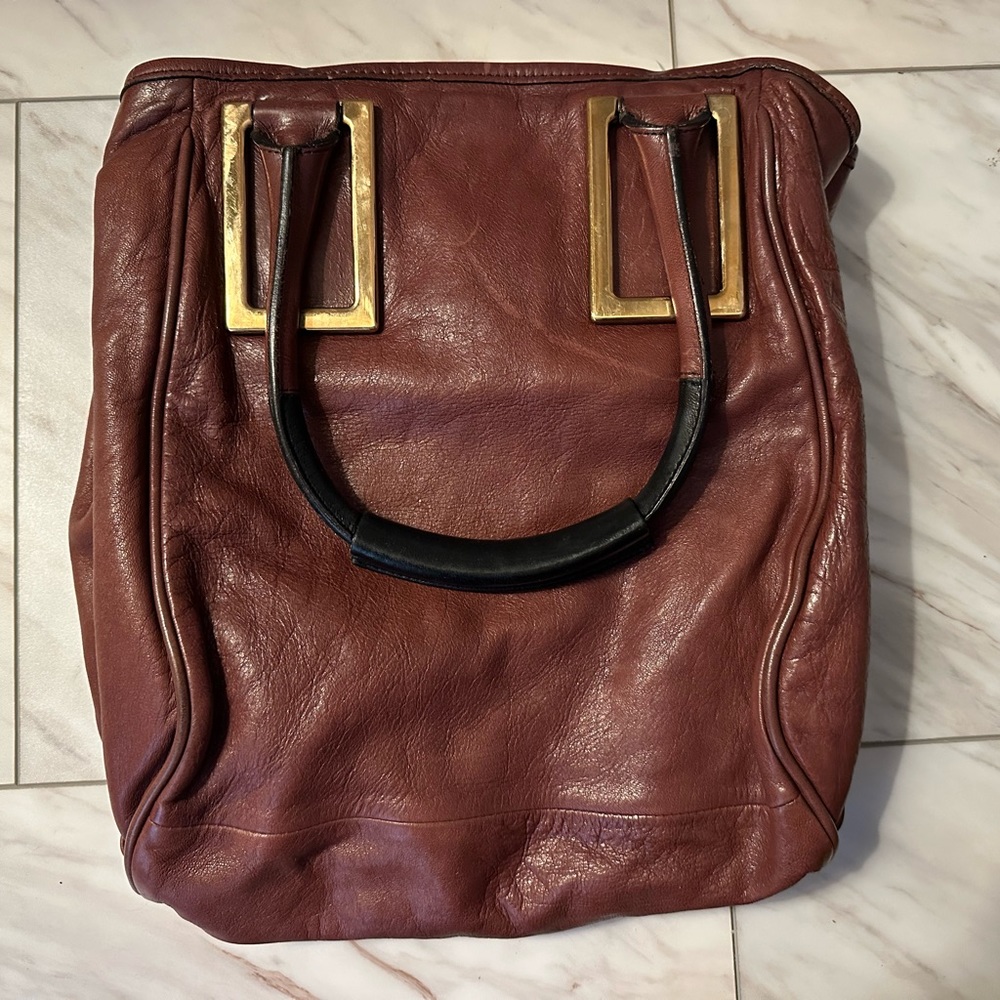 SOLD Chloé Ethel Lady Bird Mahogany Brown Bag